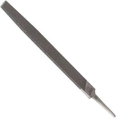 Anglo American - 8" Long, Second Cut, Triangle American-Pattern File - Double Cut, 0.55" Overall Thickness, Tang - Eagle Tool & Supply