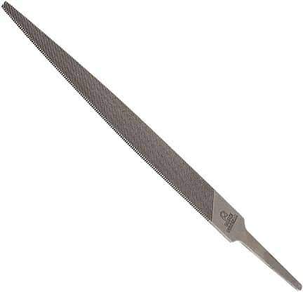 Anglo American - 6" Long, Second Cut, Warding American-Pattern File - Double Cut, 0.08" Overall Thickness, Tang - Eagle Tool & Supply