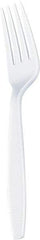 Dixie - Dixie Plastic Tableware, Heavyweight Forks - White - Eagle Tool & Supply