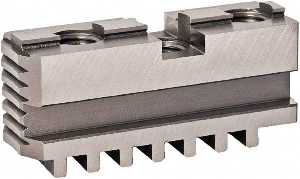 Bison - 19.68" Max Chuck Diam Compatibility, Steel Tongue & Groove Hard Lathe Master Jaws - 0 Steps - Eagle Tool & Supply