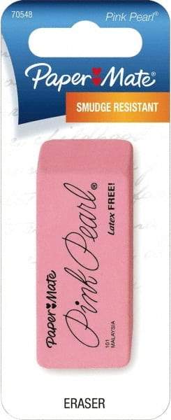 Paper Mate - Rectangle Rubber Eraser - Pink - Eagle Tool & Supply