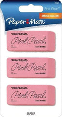 Paper Mate - Rectangle Rubber Eraser - Pink - Eagle Tool & Supply