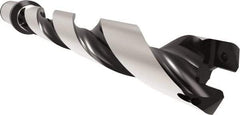 Allied Machine and Engineering - Series 24, 24 to 25.99mm Diam, 25mm Diam Straight Shank with Flange, Helical Flute Spade Drill - 181.9mm Max Depth, 217.8mm Body Length, 273.8mm OAL, Standard Length, Through Coolant - Eagle Tool & Supply