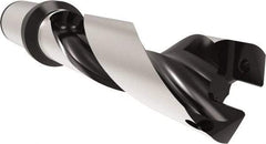 Allied Machine and Engineering - Series 32, 32 to 35mm Diam, 40mm Diam Straight Shank with Flange, Helical Flute Spade Drill - 105mm Max Depth, 157.7mm Body Length, 227.7mm OAL, Standard Length, Through Coolant - Eagle Tool & Supply