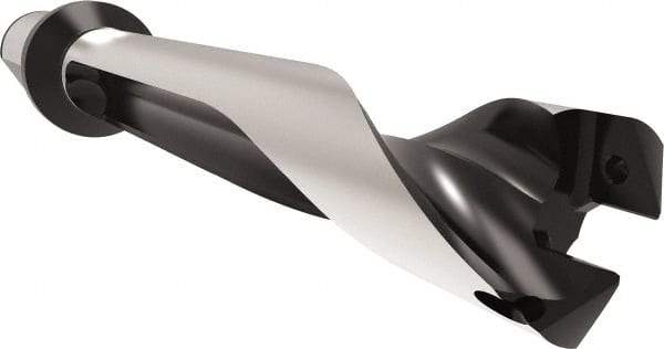 Allied Machine and Engineering - Series 32, 32 to 35mm Diam, 40mm Diam Straight Shank with Flange, Straight Flute Spade Drill - 175mm Max Depth, 227.7mm Body Length, 297.7mm OAL, Standard Length, Through Coolant - Eagle Tool & Supply