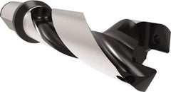 Allied Machine and Engineering - Series 32, 32 to 35mm Diam, 40mm Diam Straight Shank with Flange, Helical Flute Spade Drill - 105mm Max Depth, 157.7mm Body Length, 227.7mm OAL, Standard Length, Through Coolant - Eagle Tool & Supply