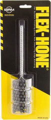 Brush Research Mfg. - 15/16" to 1-5/8" Bore Diam, 40 Grit, Boron Carbide Flexible Hone - Coarse, 8" OAL - Eagle Tool & Supply