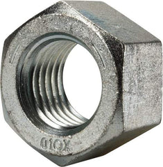 Value Collection - 1-3/4 - 5 UNC Steel Right Hand Hex Nut - 2-5/8" Across Flats, 1-1/2" High, Zinc Clear Finish - Eagle Tool & Supply