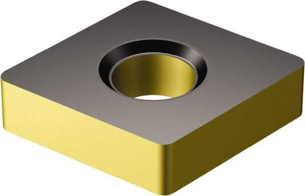 Sandvik Coromant - CNMA646 KR Grade 3210 Carbide Turning Insert - TiCN/AI2O3/TiN Finish, 80° Diamond, 3/4" Inscr Circle, 1/4" Thick, 3/32" Corner Radius - Eagle Tool & Supply