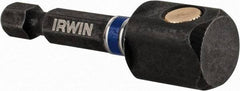 Irwin - 1/2" Square Size Hex to Square Adapter - 1/4" Hex Drive, 2" OAL - Eagle Tool & Supply