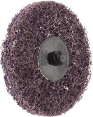 3M - 3" Disc Diam, Aluminum Oxide Quick Change Disc - Type R Attaching System, Nonwoven, Purple, Medium Grade, 15,000 RPM - Eagle Tool & Supply