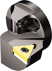 Sandvik Coromant - Right Hand Cut, Size 32, TCMT 3(2.5)2 Insert Compatiblity, Modular Turning & Profiling Cutting Unit Head - 22mm Ctr to Cutting Edge, 32mm Head Length, Through Coolant, Series CoroTurn 107 - Eagle Tool & Supply