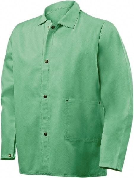 Steiner - Size 6XL Flame Resistant/Retardant Jacket - Green, Cotton, Snaps Closure - Eagle Tool & Supply