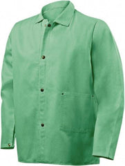 Steiner - Size 6XL Flame Resistant/Retardant Jacket - Green, Cotton, Snaps Closure - Eagle Tool & Supply