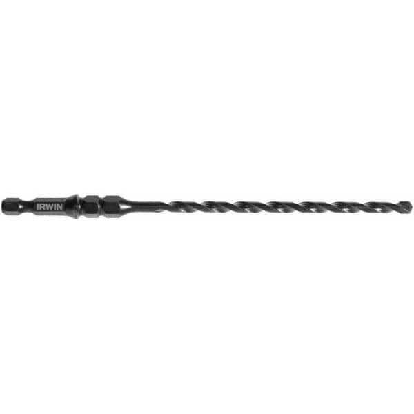 Irwin - 3/16" Diam, Hex Shank, Carbide-Tipped Rotary & Hammer Drill Bit - Eagle Tool & Supply