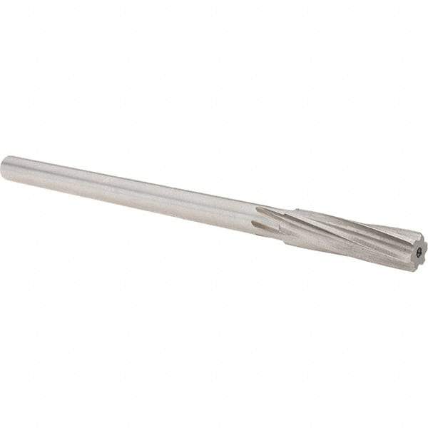 Alvord Polk - 13mm High Speed Steel 6 Flute Chucking Reamer - Spiral Flute, 0.4355" Straight Shank, 2" Flute Length, 8" OAL - Eagle Tool & Supply