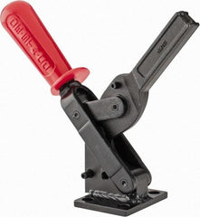 De-Sta-Co - 1,601 Lb Holding Capacity, Vertical Handle, Manual Hold Down Toggle Clamp - 71° Handle Movement, 132° Bar Opening, Solid Bar, Flanged Base, Oxide Finish, Forged Alloy Steel - Eagle Tool & Supply