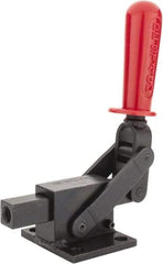 De-Sta-Co - 5,800.07 Lb Load Capacity, Flanged Base, Carbon Steel, Standard Straight Line Action Clamp - 4 Mounting Holes, 0.41" Mounting Hole Diam, 0.41" Plunger Diam, Straight Handle - Eagle Tool & Supply