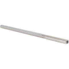 Alvord Polk - 0.2465" High Speed Steel 6 Flute Chucking Reamer - Straight Flute, 0.2329" Straight Shank, 1-1/2" Flute Length, 6" OAL - Eagle Tool & Supply