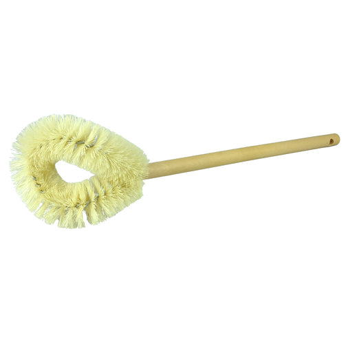 Toilet Bowl Brush, Professional, White Tampico Fill, Hardwood Handle - Eagle Tool & Supply