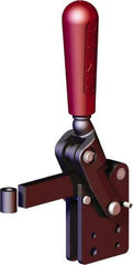 De-Sta-Co - 1,574 Lb Holding Capacity, Vertical Handle, Manual Hold Down Toggle Clamp - 90° Handle Movement, 120° Bar Opening, Solid Bar, Straight Base, Oxide Finish, Forged Alloy Steel - Eagle Tool & Supply