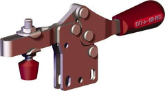 De-Sta-Co - 202 Lb Holding Capacity, Horizontal Handle, Manual Hold Down Toggle Clamp - 61° Handle Movement, 91° Bar Opening, U-Bar, Straight Base, Carbon Steel - Eagle Tool & Supply