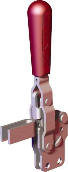 De-Sta-Co - 375 Lb Holding Capacity, Vertical Handle, Manual Hold Down Toggle Clamp - 57° Handle Movement, 99° Bar Opening, U-Bar, Straight Base, Carbon Steel - Eagle Tool & Supply