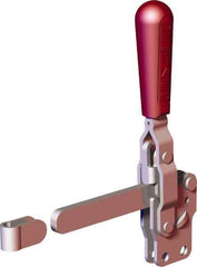 De-Sta-Co - 499 Lb Holding Capacity, Vertical Handle, Manual Hold Down Toggle Clamp - 57° Handle Movement, 99° Bar Opening, Solid Bar, Straight Base, Carbon Steel - Eagle Tool & Supply