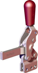 De-Sta-Co - 607 Lb Holding Capacity, Vertical Handle, Manual Hold Down Toggle Clamp - 66° Handle Movement, 75° Bar Opening, Solid Bar, Straight Base, Carbon Steel - Eagle Tool & Supply