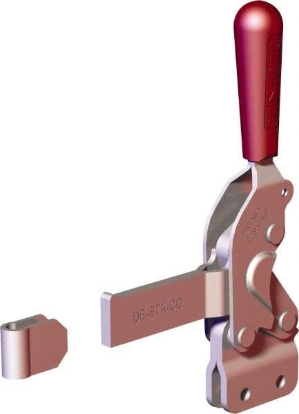 De-Sta-Co - 1,401 Lb Holding Capacity, Vertical Handle, Manual Hold Down Toggle Clamp - 66° Handle Movement, 78° Bar Opening, Solid Bar, Straight Base, Carbon Steel - Eagle Tool & Supply