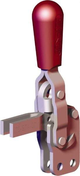 De-Sta-Co - 200 Lb Holding Capacity, Vertical Handle, Manual Hold Down Toggle Clamp - 65° Handle Movement, 105° Bar Opening, U-Bar, Straight Base, Carbon Steel - Eagle Tool & Supply