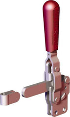 De-Sta-Co - 499 Lb Holding Capacity, Vertical Handle, Manual Hold Down Toggle Clamp - 57° Handle Movement, 90° Bar Opening, Solid Bar, Straight Base, Carbon Steel - Eagle Tool & Supply