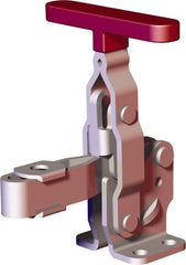 De-Sta-Co - 375 Lb Holding Capacity, Vertical Handle, Manual Hold Down Toggle Clamp - 57° Handle Movement, 99° Bar Opening, U-Bar, Flanged Base, Carbon Steel - Eagle Tool & Supply