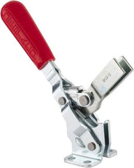 De-Sta-Co - 375 Lb Holding Capacity, Vertical Handle, Manual Hold Down Toggle Clamp - 57° Handle Movement, 99° Bar Opening, U-Bar, Flanged Base, Carbon Steel - Eagle Tool & Supply