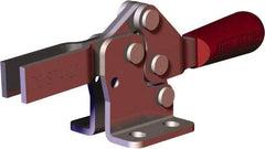 De-Sta-Co - 151 Lb Holding Capacity, Horizontal Handle, Manual Hold Down Toggle Clamp - 60° Handle Movement, 90° Bar Opening, U-Bar, Flanged Base, Carbon Steel - Eagle Tool & Supply