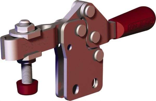 De-Sta-Co - 151 Lb Holding Capacity, Horizontal Handle, Manual Hold Down Toggle Clamp - 60° Handle Movement, 90° Bar Opening, U-Bar, Straight Base, Carbon Steel - Eagle Tool & Supply