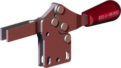 De-Sta-Co - 202 Lb Holding Capacity, Horizontal Handle, Manual Hold Down Toggle Clamp - 61° Handle Movement, 91° Bar Opening, U-Bar, Straight Base, Carbon Steel - Eagle Tool & Supply