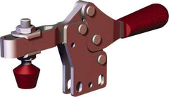 De-Sta-Co - 499 Lb Holding Capacity, Horizontal Handle, Manual Hold Down Toggle Clamp - 56° Handle Movement, 91° Bar Opening, U-Bar, Straight Base, Carbon Steel - Eagle Tool & Supply
