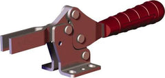 De-Sta-Co - 499 Lb Holding Capacity, Horizontal Handle, Manual Hold Down Toggle Clamp - 56° Handle Movement, 91° Bar Opening, U-Bar, Flanged Base, Carbon Steel - Eagle Tool & Supply