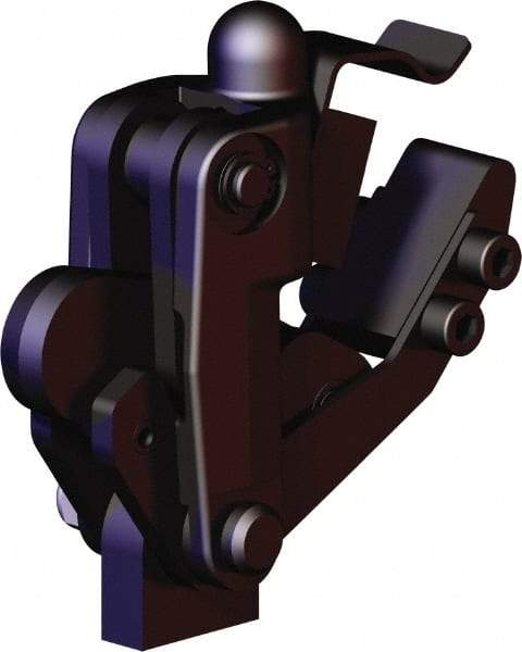 De-Sta-Co - 1,574 Lb Holding Capacity, Vertical Handle, Manual Hold Down Toggle Clamp - 200° Bar Opening, Weldable Base, Oxide Finish, Forged Alloy Steel - Eagle Tool & Supply