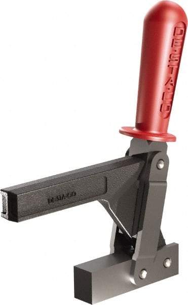 De-Sta-Co - 1,147 Lb Holding Capacity, Vertical Handle, Manual Hold Down Toggle Clamp - 138° Handle Movement, 74° Bar Opening, Solid Bar, Solid Base, Oxide Finish, Forged Alloy Steel - Eagle Tool & Supply