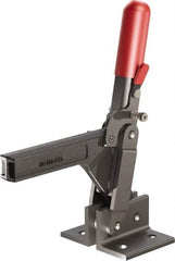 De-Sta-Co - 1,147 Lb Holding Capacity, Vertical Handle, Manual Hold Down Toggle Clamp - 138° Handle Movement, 74° Bar Opening, Solid Bar, Flanged Base, Oxide Finish, Forged Alloy Steel - Eagle Tool & Supply