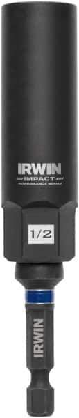 Irwin - 3/8" Drive Reverse Spiral Flute Hex Bolt Remover - 1/4" Hex, 2-1/2" OAL - Eagle Tool & Supply