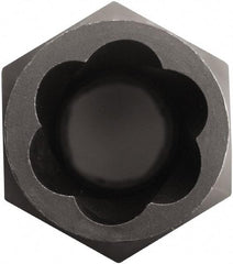 Irwin - 1/2" Drive Reverse Spiral Flute Hex Bolt Remover - 1/4" Hex, 1-3/4" OAL - Eagle Tool & Supply