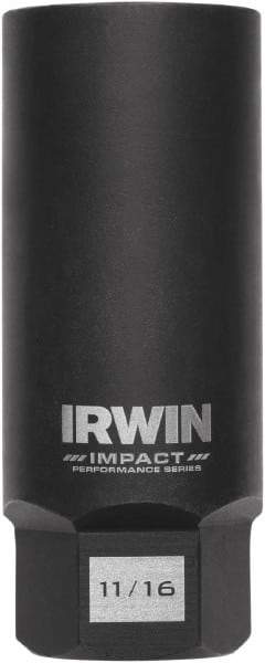 Irwin - 3/8" Drive Reverse Spiral Flute Hex Bolt Remover - 1/4" Hex, 2-1/2" OAL - Eagle Tool & Supply