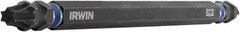 Irwin - #2" Square Size Torx/Square Bit - 1/4" Hex Drive, 6" OAL - Eagle Tool & Supply