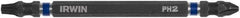 Irwin - #2 Torx/Phillips Bit - 1/4" Hex Drive, 4" OAL - Eagle Tool & Supply
