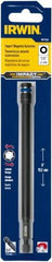 Irwin - 1/4" Magnetic Nutsetter - 1/4" Hex Drive, 6" OAL, 7/16" Socket Nose Diam - Eagle Tool & Supply