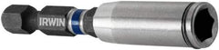 Irwin - 1/4" Drive, Magnetic Holder with C-Ring Screwdriver Bit - 3" OAL - Eagle Tool & Supply