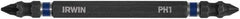 Irwin - #1 x #1 D/E Phillips Screwdriver Bit - 1/4" Hex Drive, 4" OAL - Eagle Tool & Supply